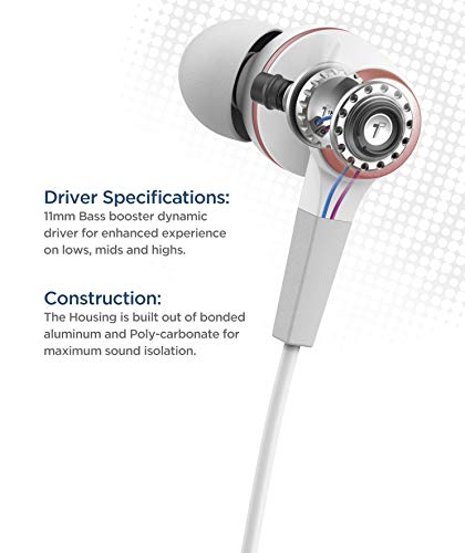 Thore iPhone Earphones (Apple MFi Certified) V120 in Ear Wired Lightning Earbuds (Sweat/Water Resistant) Headphones with Mic/Volume Remote for iPhone 12/13/14 Pro Max - Rose Gold - color: Rose Gold