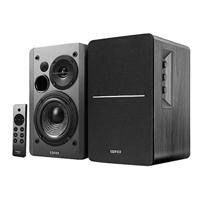 Edifier R1280DBs Active Bluetooth Bookshelf Speakers - Optical Input - 2.0 Wireless Studio Monitor Speaker - 42W RMS with Subwoofer Line Out - Black - color: black