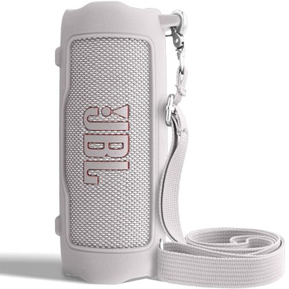 Silicone Cover for JBL Flip 7 Portable Speaker | Scratch-resistant, Unhindered Sound, Silicone Construction, Portable Carrying Silicone Cover, White Silicone Cover - color: White Cover