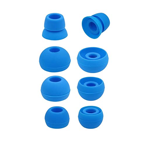 Replacement Silicone Earbuds Ear Tips Eargels Buds Set Compatible with Beats Powerbeats 3 Powerbeats 2 Wireless in-Ear Earphones (4 Pairs/Light Blue) - color: Light Blue
