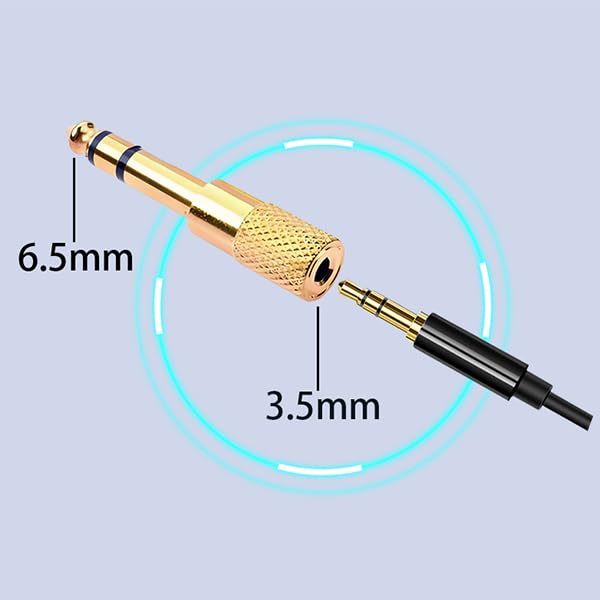 Headphone Adapter 6.35mm Male to 3.5mm Female Stereo Audio Aux Adapter 3.5mm to 1/4 Adapter Headphone Jack Adapter for Guitar Amplifier, Headphone, 4 Pack