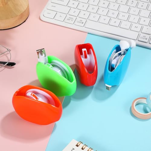 Toyvian Retractable Cord Organizer, 4pcs Cable Winder for Earphones | Portable Cable Management Tool for Headphones, USB Cords and Small Wires Keeps Neat and Tangle-Free