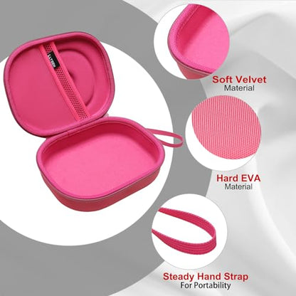 Case for JBL Tune 770NC/510BT/720BT/520BT/670NC/520C Headphones Rose | Hard Carrying Travel Case for JBL Live 770NC/670NC/680NC/780NC Headphones - color: Rose Red