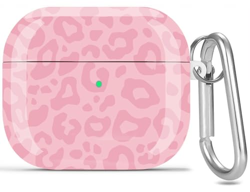 Cute Airpods 4/5 Gen Case Hard Cover Women Girl 2024/2026 - Pink Leopard - color: Pink Leopard, size: For Airpods 4/5