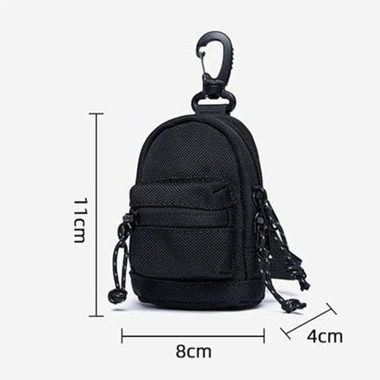 Mini Backpack Case for AirPods 4 2024 AirPods Pro 3,Purse Coin Wallet Keychain Pouch with Detachable Adjustable Long Lanyard & Lock, Multi-Functional Cable Organizer Travel Pouch for Women - color: Black Backpack