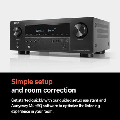 Denon AVR-S970H 7.2 Channel 8K UHD AV Receiver (90W x 7), Wi-Fi, Bluetooth | Built for Gaming, Audio & Video HEOS Multi-Room Streaming, Dolby Atmos, DTS:X, HDR10+, Dolby Vision, Dynamic HDR, HDMI 2.1 - style: AVR-S970H