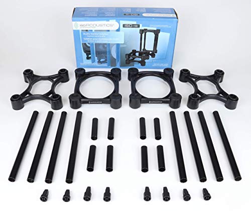 IsoAcoustics Iso-Stand Series Speaker Isolation Stands with Height & Tilt Adjustment: Iso-130 (5.1" x 6”) Pair - size: ISO-130 (13 x 15.2 cm)