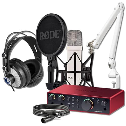 Rode NT1 Signature Condenser Microphone Bundle with Focusrite Scarlett 2i2