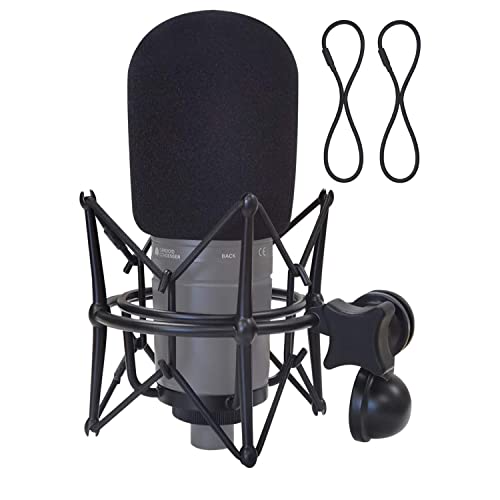 ZYAMY 8pcs Black Universal Elastic Band Replacement Microphone Shock Mount Rubber Ring Shock Mount Retainer