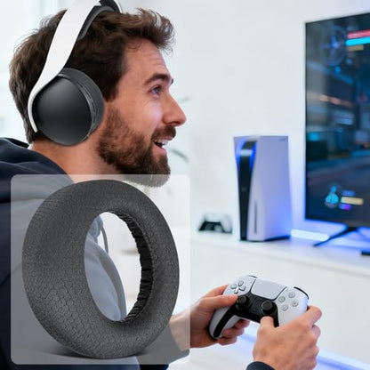 SOULWIT Earpads for Sony Pulse 3D (PS5) Wireless Headset, Ear Pads Cushions with Noise Isolation Foam - MF Black