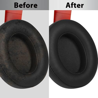 Studio3 Replacement Earpads Ear Pads Soft Protein Leather Cushion Cups Cover Compatible with Beats Studio 2 Studio 3 B0500 B0501 Wired Wireless Over-Ear Headphones (Black) | Soft Protein Leather & Memory Foam Earpad Replacement, Ear Cushions Fit Studio3 &