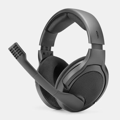 DROP PC38X Gaming Headset – Open-Back Over-Ear Design with Noise-Cancelling Mic, Velour Earpads – Compatible with PC, PS5, PS4, Xbox, Switch, Mobile – Black - color: Black, style: PC38X