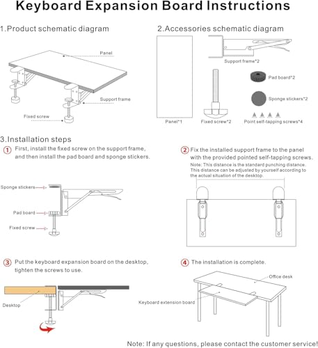 Desk Extender 24‘’ x 12 Inch Foldable Table Extension Folding Wall Table Keyboard Extender for Desk Clamp-on Shelf for Dorm Bunk, Office, Kitchen Bar, RV Countertop, Laundry Room (White) - color: White