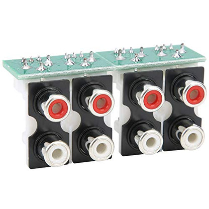 Audio Input Switch Board 4 Way Audio Input Selector Relay Module DC 7V-30V AC 6V-20V Manual Switching for PC TV Mobile Phone