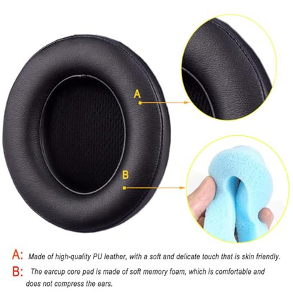 Replacement Ear Pads for Beats Studio 2 & Studio 3 Wired & Wireless Headphones Cushions withSoft Protein Leather, Noise Isolation Memory Foam(Titanium Grey)