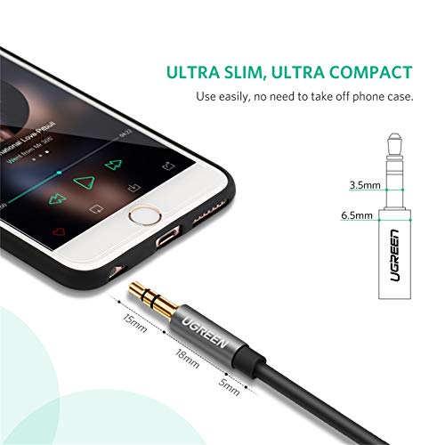 UGREEN Headphone Extension Cable 3.5mm Aux 3 Pole TRS Extender Cord 10FT | Male to Female, Audio Only, Gold Plated, Compatible with iPhone iPad Phone, Headset, Gaming Console, Car Stereo, Speaker - size: 10FT
