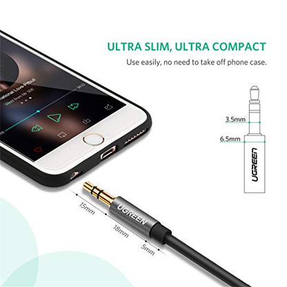 UGREEN Headphone Extension Cable 3.5mm Aux 3 Pole TRS Extender Cord 10FT | Male to Female, Audio Only, Gold Plated, Compatible with iPhone iPad Phone, Headset, Gaming Console, Car Stereo, Speaker - size: 10FT