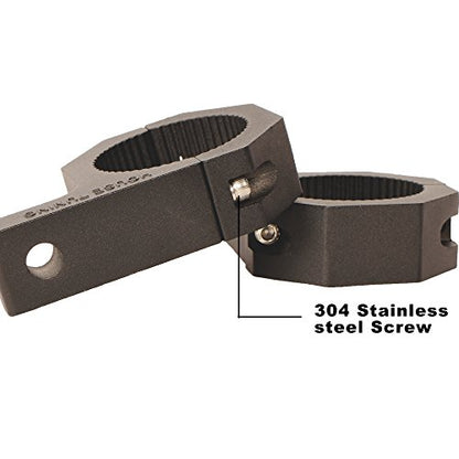 House Tuning 1.625 inche Horizontal Bar Clamps,Mounting Bracket Tube Clamp Roof Roll Cage Holder for Work HID LED Light Bar (2pcs-1.65" Clamp) - size: 1.625"