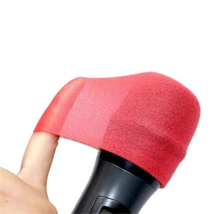 200pcs Disposable Microphone Cover With Thin Dust-proof And Water-resistant Protective Cover(Red Yellow) - color: Red Yellow