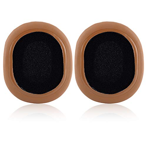 Replacement Earpads for Audio-Technica ATH M50X M40X M30X M20X Professional Studio Monitor Headphones with Protein Leather & Memory Foam Ear Cushions (Brown) - color: Brown