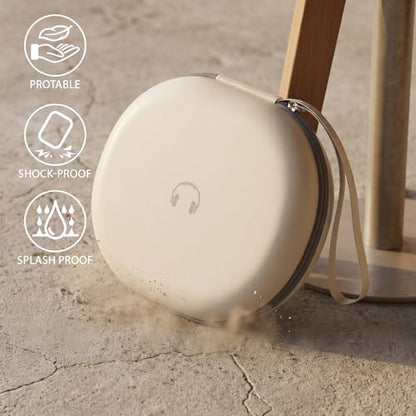 Comecase Headphone Case for JBL Tune 770NC，for JBL Live, 770NC, 660NC, 650B | Adjustable Divider, Cable Space and Carry Handle for Commuting, Gym and Travel, Students and Music Lovers, Case Only - Beige - color: Off-white