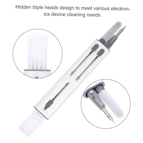 Earphone Cleaning Brush Kit with Hidden Triple Heads, Plastic