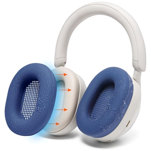 WC SweatZ XM5 - Patented Earpad Sweat Covers for Sony WH1000XM5 by Wicked Cushions | Full 360 Earpad Protection | Sweatproof & Easily Washable | Blue - color: Blue