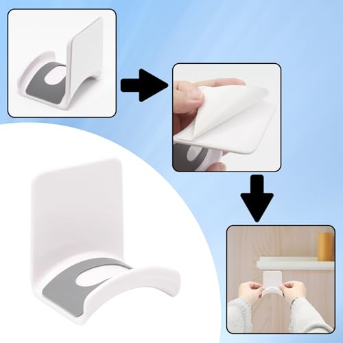 White Headphone Stand Hanger, Table Wall Mount Headset Holder Hook | 1Pcs ABS Plastic Adhesive Earphones Hangers for Desk Headphone Hanger, Most Headphones and Controller - color: White, size: Wall Mount