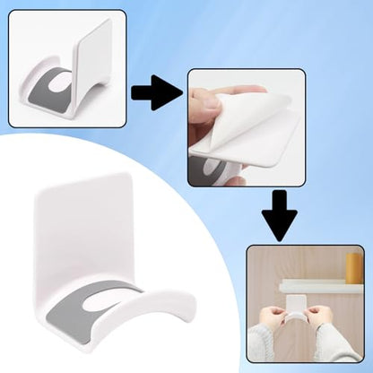 White Headphone Stand Hanger, Table Wall Mount Headset Holder Hook | 1Pcs ABS Plastic Adhesive Earphones Hangers for Desk Headphone Hanger, Most Headphones and Controller - color: White, size: Wall Mount