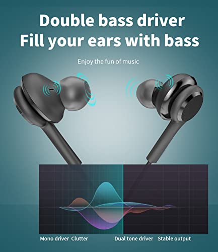 Wired 3.5mm Earbud with Microphone Headset Computer Jack PC Laptop in Ear Headphone Phone Gaming Video Game Headset (2pack) Compatible for Samsung Galaxy for pad Kid for School Chromebook Auriculare