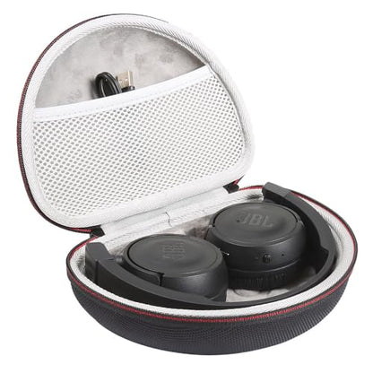 Hard Travel Headphone Case for Sony MDRZX110NC, MDRZX110AP, MDR-ZX310AP, MDR-ZX110 ZX Series/JBL Tune 510BT 500 660NC, Live 460NC, Foldable On-Ear Headphones Headset Case Storage Bag (Black+Gray) - color: Black+Gray