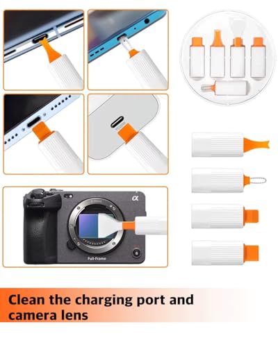 25-in-1 Electronics Cleaning Kit - Headphone Earbud Cleaner with Keycap Puller,Magnetic Charger Organizer & Phone Stand for Laptops,VR Headsets,Cameras & Small Gadgets