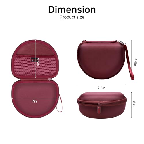 XANAD Hard Case for JBL Junior JR 470NC/460NC/320 Kids Headphones,Burgundy | for iClever BTH12 HS19 BTH20 BTH22 BTH26/Candy Bila/Acer/JBL/MIDOLA/JoySpark/JLab/ADOOPE/Spiderman/EarFun/ Etc Kids Headphone - color: Wine Red