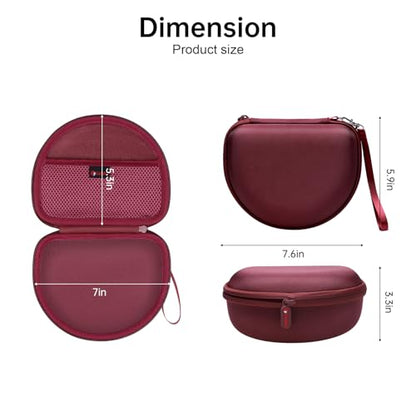 XANAD Hard Case for JBL Junior JR 470NC/460NC/320 Kids Headphones,Burgundy | for iClever BTH12 HS19 BTH20 BTH22 BTH26/Candy Bila/Acer/JBL/MIDOLA/JoySpark/JLab/ADOOPE/Spiderman/EarFun/ Etc Kids Headphone - color: Wine Red