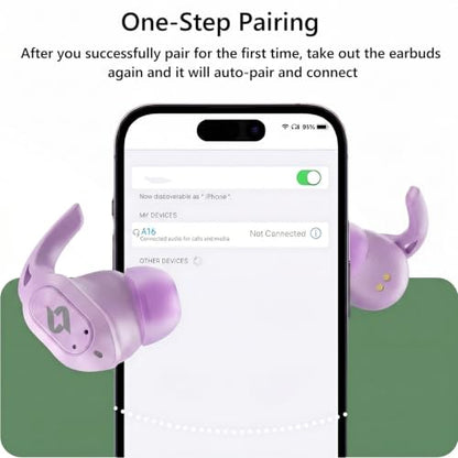 Wireless Earbuds Bluetooth Headphone Built in Mic Stereo Bass 64H Playback