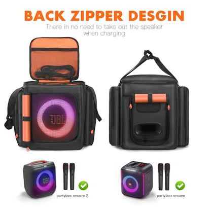 Travel Bag for JBL Partybox Encore Essential 2 | Portable Speaker Tote Bag Carrying Case,Waterproof Protective Case with Organized Pockets for Accessories