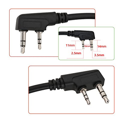 HEARFALCOM Tactical Headset Adapter U94 V2 PTT Push to Talk Adapter with Standard 7.00mm Jack Compatible with Civilian Version Tactical Headphones (Black) - color: BK 1