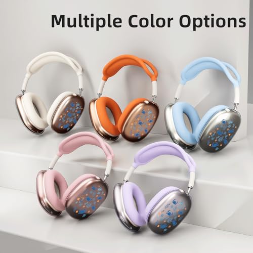 Cute Cartoon Marine Clear Case for Airpods Max Headphones Crab Waterweed Soft TPU Ear Cups Cover Anti-Scratch Silicone Ear Pad Protective Case Kawaii Headband Cover for Apple Airpods Max - color: Waterweed crab 04