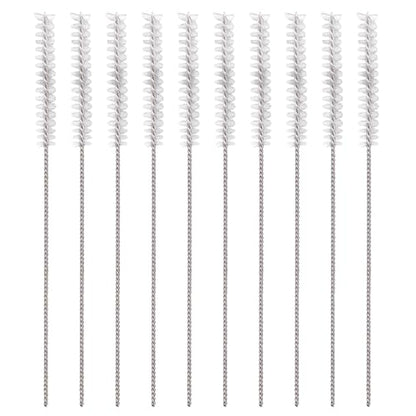 10pcs Hearing Aid Cleaning Brushes, Stainless Steel Hearing Aid Vent Tube Brushes Soft Nylon Bristles Cleaner Tools for Small Holes Earbuds Headphones Accessories