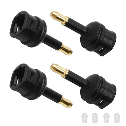 3.5mm Mini Toslink Adapter Digital Fiber Optic Audio Connector | Toslink Female to 3.5mm Mini Male Jack Converter,for Optical Audio Cable Laptop TV Sound Bar Home Theater