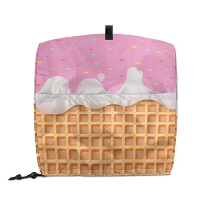 Stand Mixer Cover with Adjustable Drawstring, Cream Print Water Resistant Stand Blender Dust Cover Large Stnad Blender Cover Universal for Small Kitchen Appliances - color: Cream Print, size: S