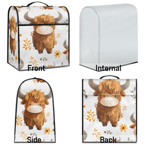 Kitchen Aid Mixer Cover Compatible with 6-8 Quarts, Cover for Ktchen Aid Stand Mixer, Kitchen Aid Dust Cover for Mixers, Kitchen Aid Bowl Lift Mixer Appliance Covers Highland cow - color: Highland cow