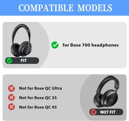 Adhiper Replacement Ear Pads for Bose 700/NC700 Wireless Headphones - color: Mesh Fabric-Black