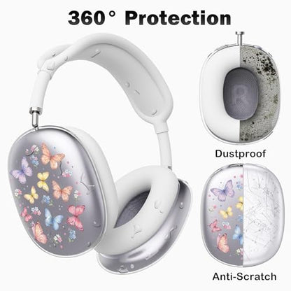 for AirPods Max Headphones Butterfly Ear Covers for AirPods Max 2 - color: Butterfly F/White