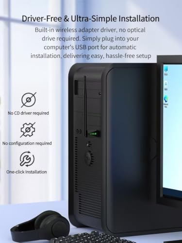 Network Adapter, Wireless Network Card, AX900 Bluetooth & Wi-Fi 2-in-1 Wi-Fi 6 Dual-Band USB Gigabit 5G Transmitter and Receiver Supporting Wi-Fi 6(AX900mbps+Bluetooth) - color: AX900mbps+Bluetooth