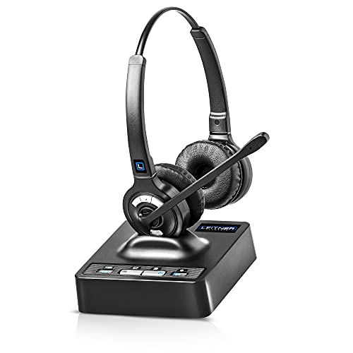 Leitner LH275 Premium Lite 2-in-1 Wireless DECT Headset for Office Phones - size: Dual-Ear