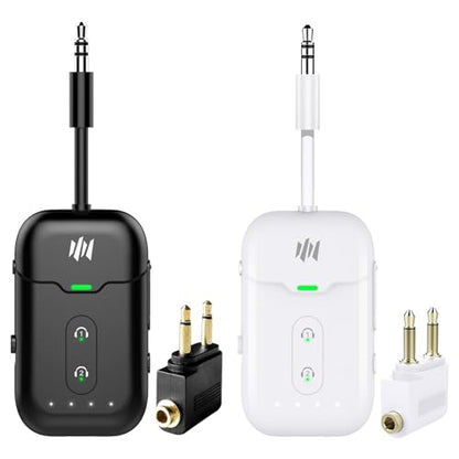 Bluetooth 5.4 Transmitter Receiver, 2-in-1 Adapter for Airplane, TV, Gym - Up to 2 AirPods/Headphones, Wireless Audio Adapter With aptX LL for Travel & Home/Car Stereo