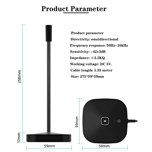 USB Microphone, Plug & Play Gaming Mic, Microphone for Streaming with Mute Button, Ideal for Gaming, Meetings (Black)