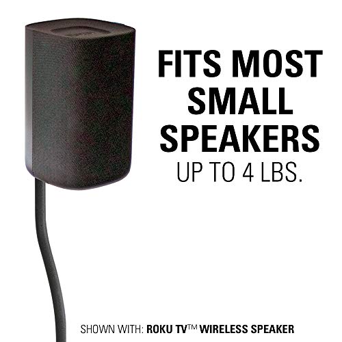 SANUS Height Adjustable Speaker Stands for Home Theater - Durable Design w/Tear Drop Base Fits Speakers up to 4lbs - 13" of Tool-Free Height Adjustment - Easy DIY Assembly