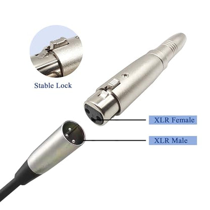 XLR to 1/4" Adapter 3PIN XLR Female to 6.35MM Female Connector Compatible with Microphone, Stereo, Mixer 2pcs - style: XLR Female to 6.35MM Female Adpapter
